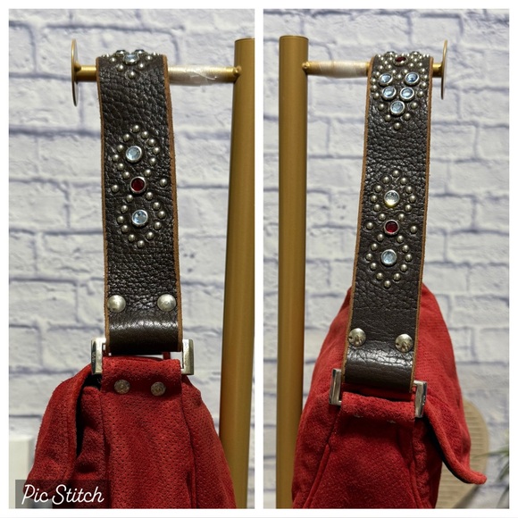Y2K Vintage Tylie Malibu Bag Classic Flap rhinestone strap - Picture 2 of 12